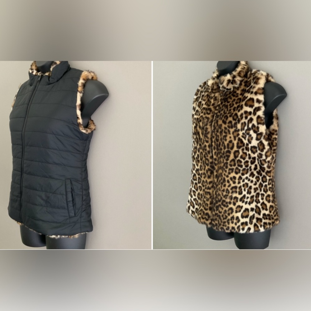 Reversible animal print vest - Picture 1 of 9